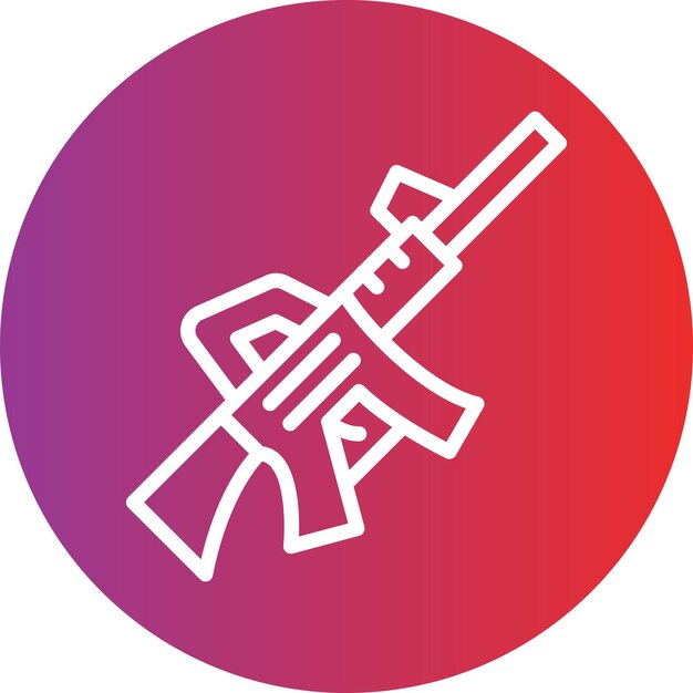 Vector assault rifle icon style