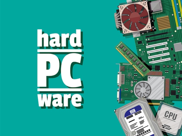 Vector assembling pc personal computer hardware