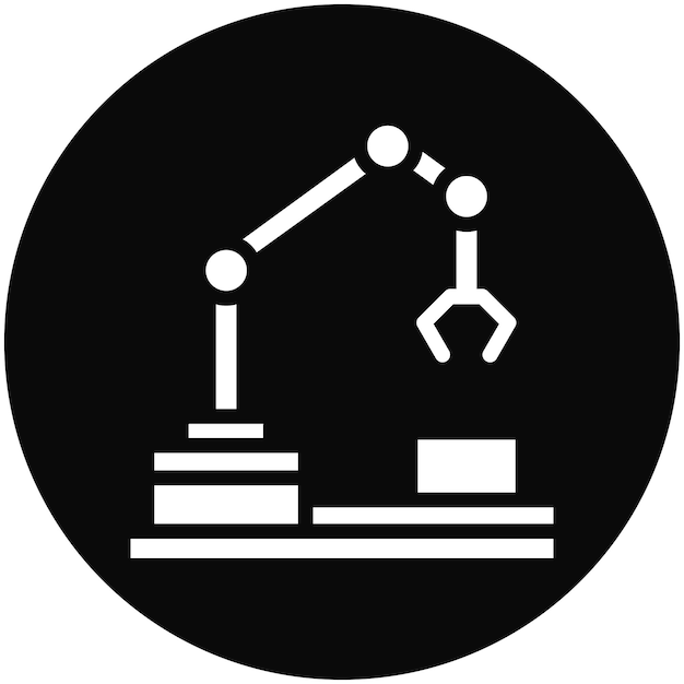 機械ベクトルアイコンのロボティクスアイコンセットのイラスト
