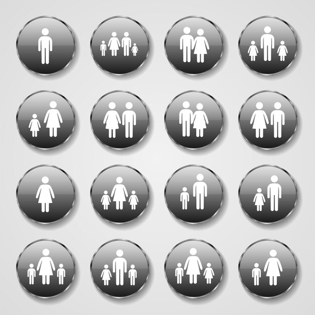 Vector assembly people silhouettes stick figure vector image