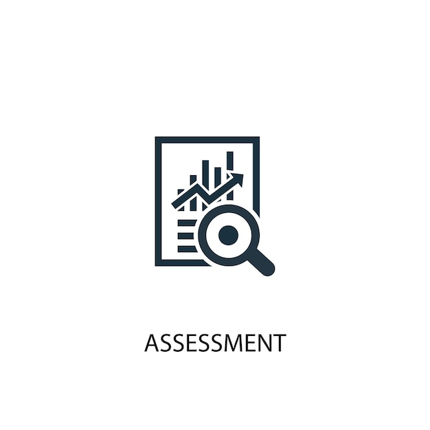 Premium Vector | Assessment icon. simple element illustration