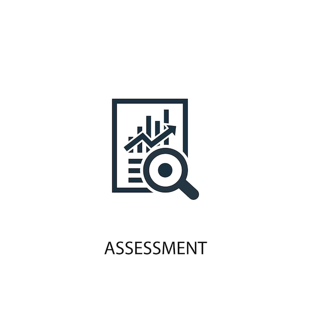 Assessment icon. simple element illustration. assessment concept symbol design from analytics, research collection. can be used for web and mobile.