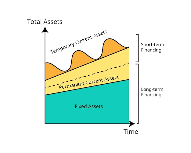 Vector asset financing policy of fixed asset permanent current asset and temporary current asset