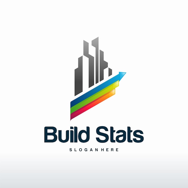 Asset stats logo ontwerpen vector, gebouw logo ontwerpen vector