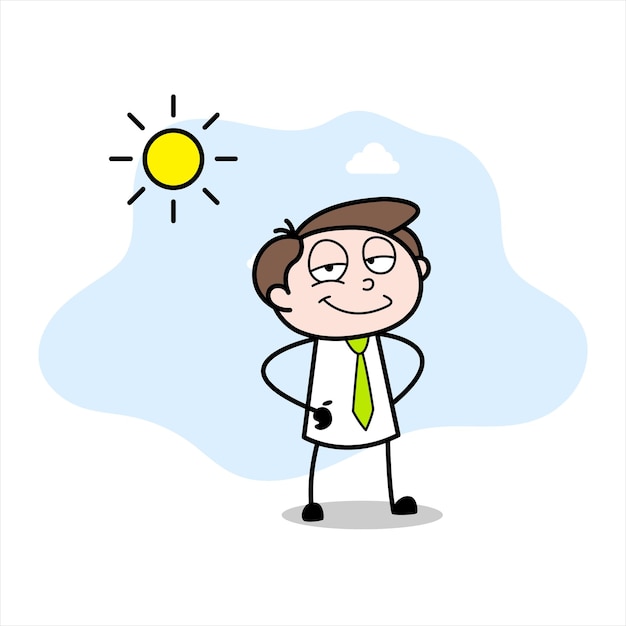 Asset of a young businessman cartoon character