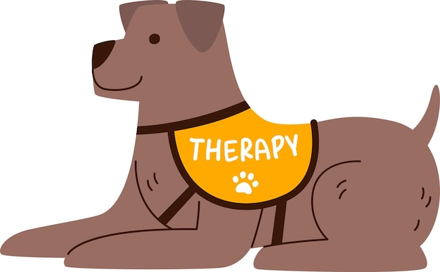 Vector assistance dog therapy