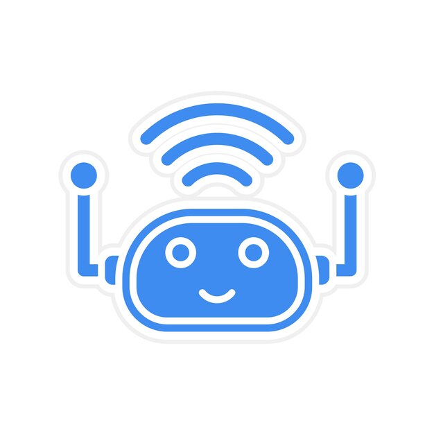 Assistent robot icoon vector afbeelding Kan worden gebruikt voor Untact World