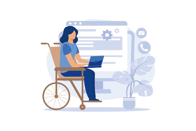 Assistive technology flat modern design illustration