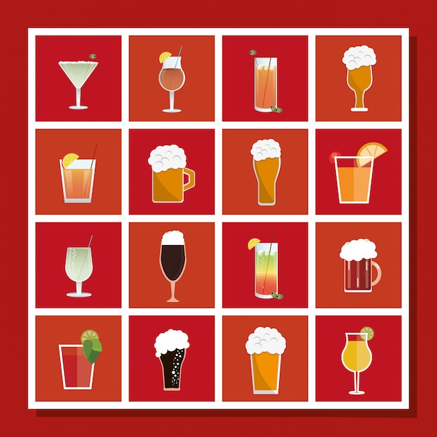 assorted cocktails and beers image