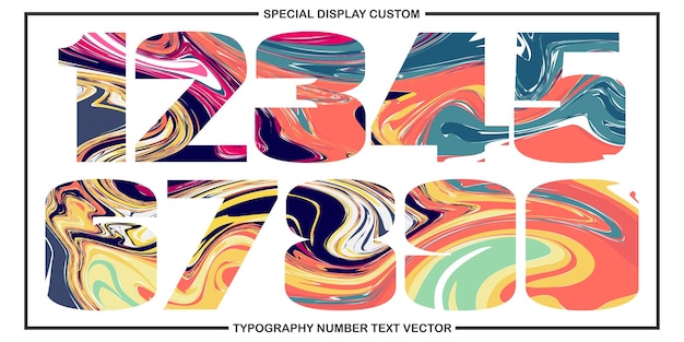 Vector assorted digital custom vector numbers minimum color gradation dark banner network 111