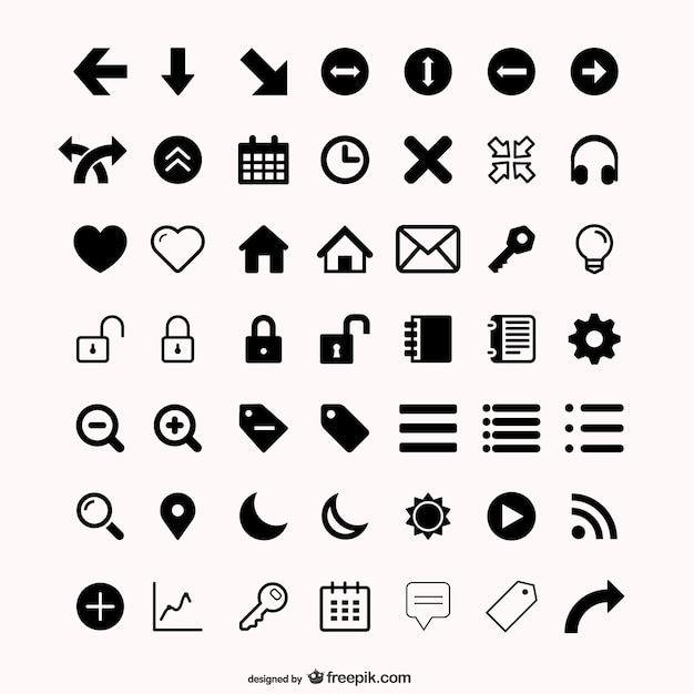 Vector assorted icons set