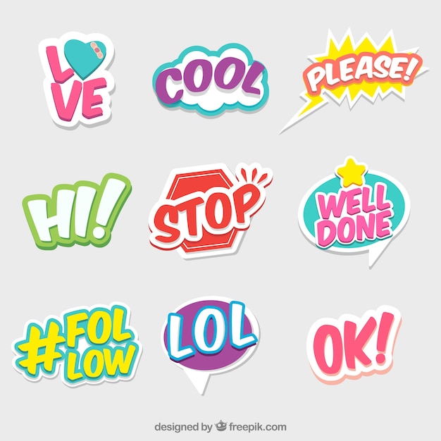 Assortiment decoratieve stickers