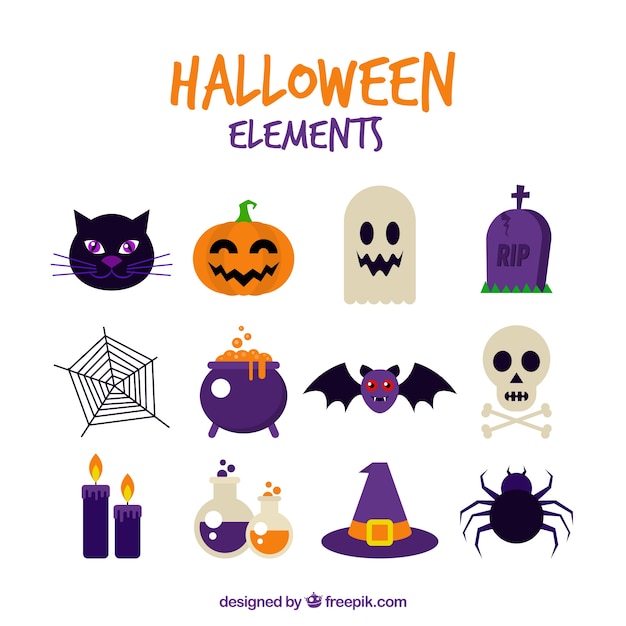 Assortment of halloween celebration