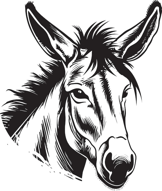 Vector assured ass logo vector icon stubborn strength donkey emblem design