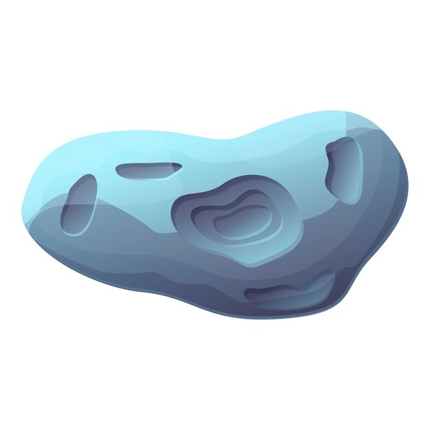 Икона природы астероида Карикатура на астероид природы вектор икона для веб-дизайна изолирована на белом фоне
