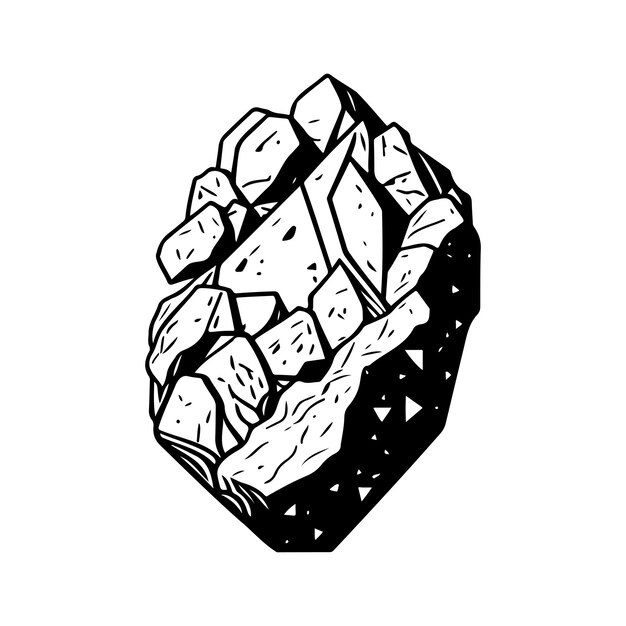 Vector asteroid stone icon hand draw black colour space logo vector element and symbol perfect