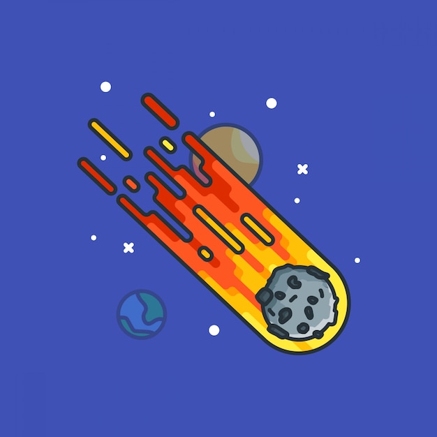 Vector asteroïde illustraties