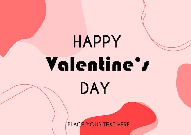 Vector asthetic valentines day card