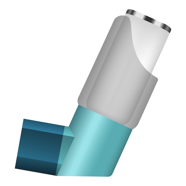 Vettore icona dell'inalatore per l'asma illustrazione realistica dell'icona del vettore dell'inalatore per l'asma per il web design