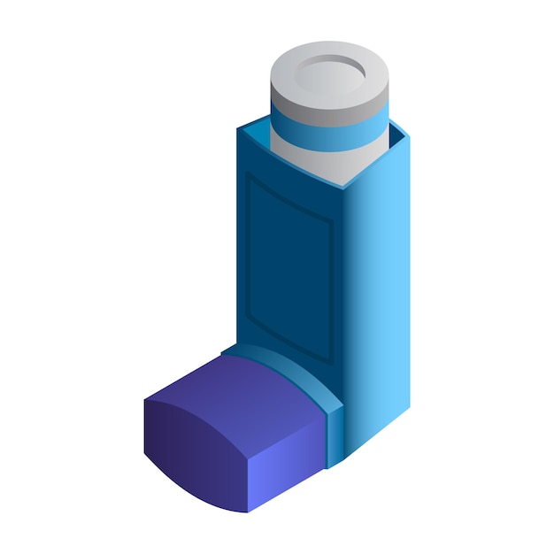 Asthma inhaler icon Isometric of asthma inhaler vector icon for web design isolated on white background