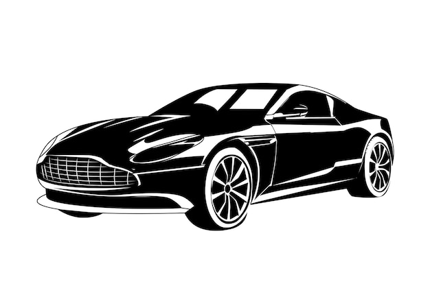 Aston Martin auto overzicht vector illustratie