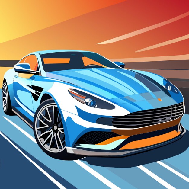 Vector aston martin vanquish coupe vector illustration