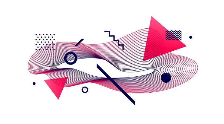 Vector astract-ontwerp met guilloche-golfvormelement
