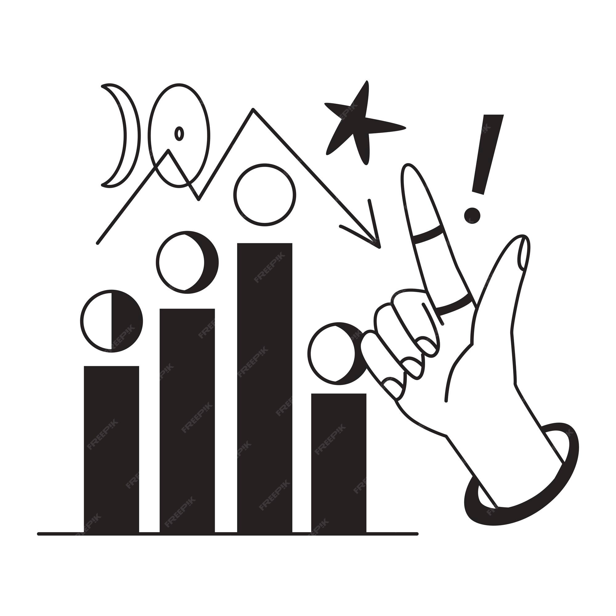 Premium Vector Astrology composition drawing up a horoscope by date