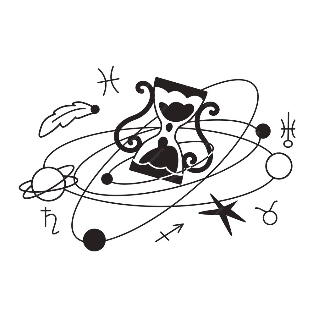 Premium Vector Astrology composition drawing up a horoscope by date