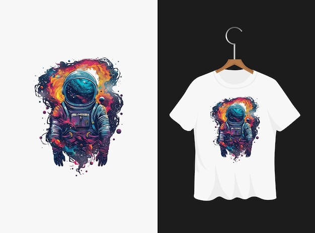 Vector astronaut artistry stylish tshirt print