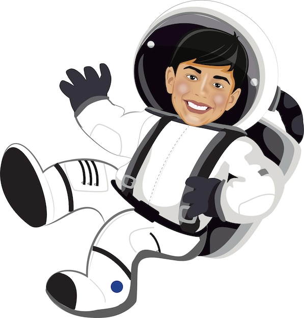 Vector astronaut boy 02