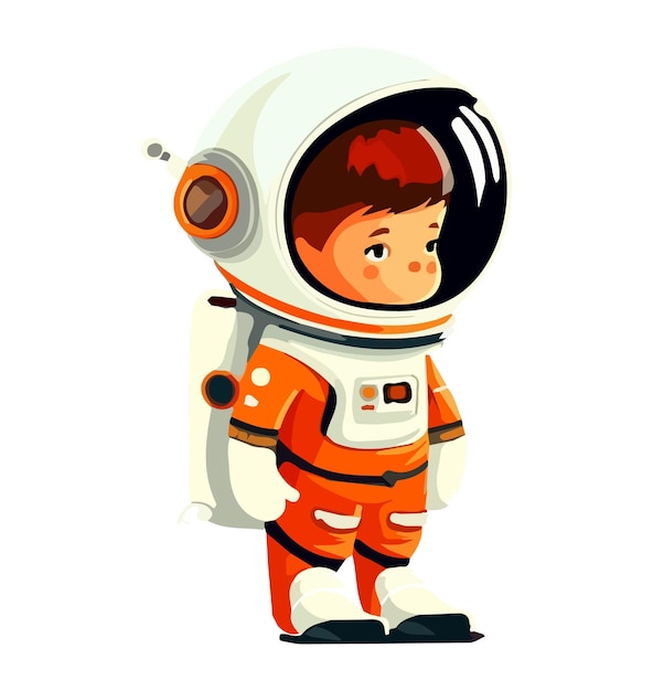 Astronaut Boy Cartoon vectorillustratie