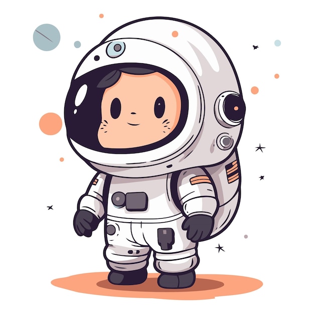 Astronaut boy Cute cartoon character