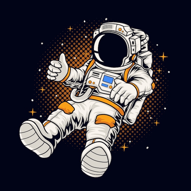 Astronaut boy illustration