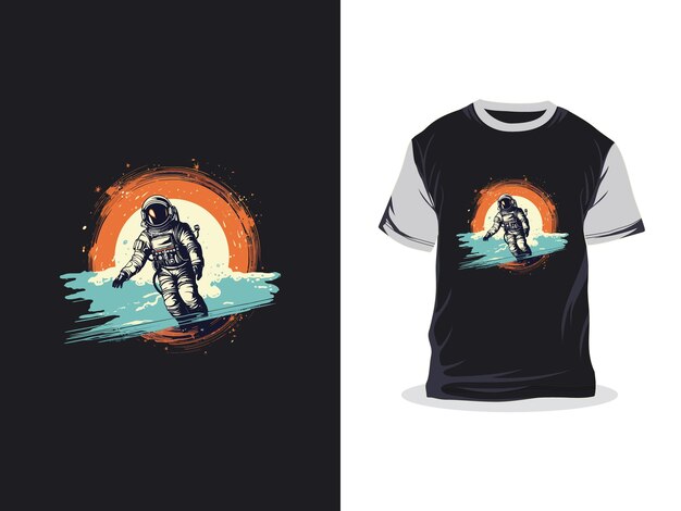 astronaut creative artwork vector print tshirt design