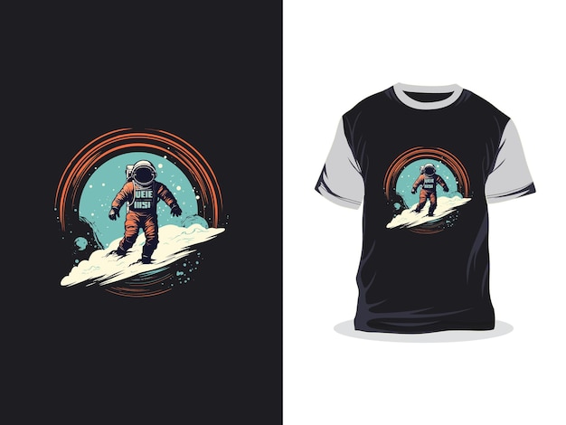 astronaut creative artwork vector print tshirt design