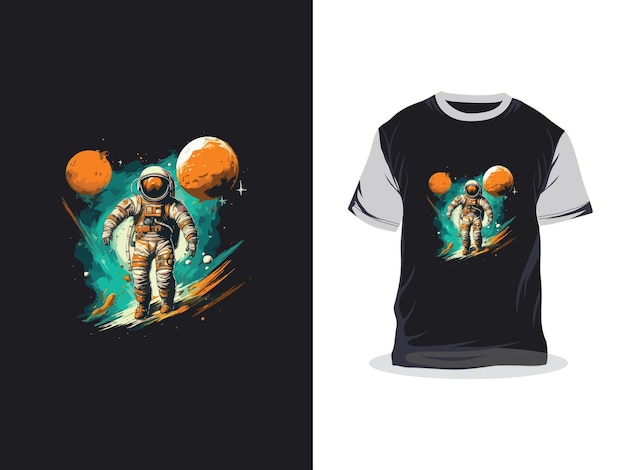 astronaut creative artwork vector print tshirt design