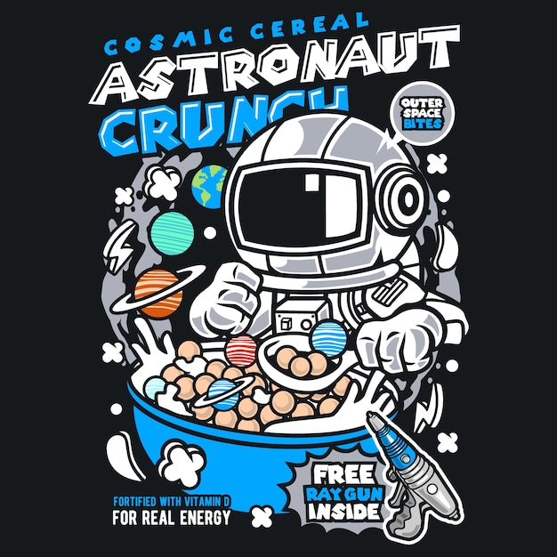 Astronaut crunch cartoon