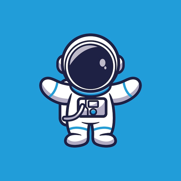 Astronaut design technology vector icon