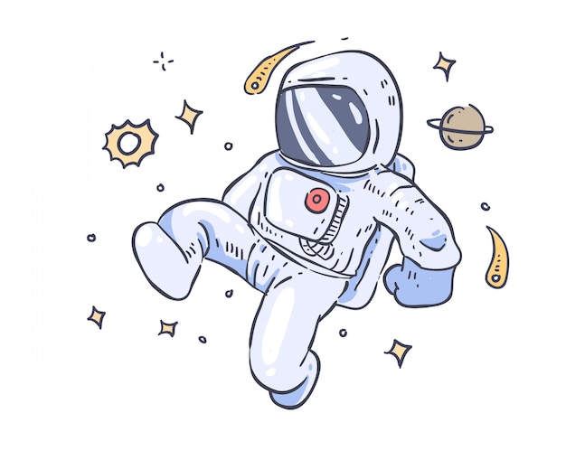 宇宙飛行士の落書き