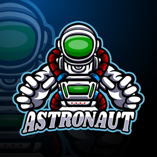 Astronaut esport logo mascot template
