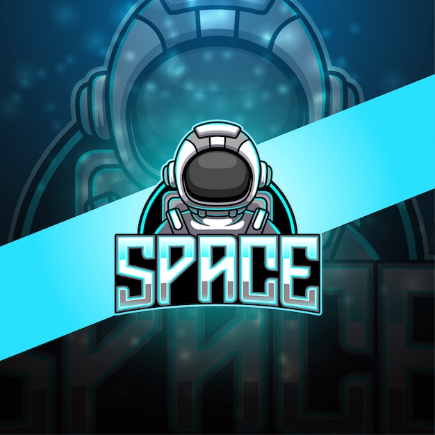 Astronaut esport mascotte logo