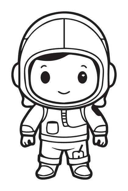 Astronaut flat minimal illustrated vector silhoutte icon