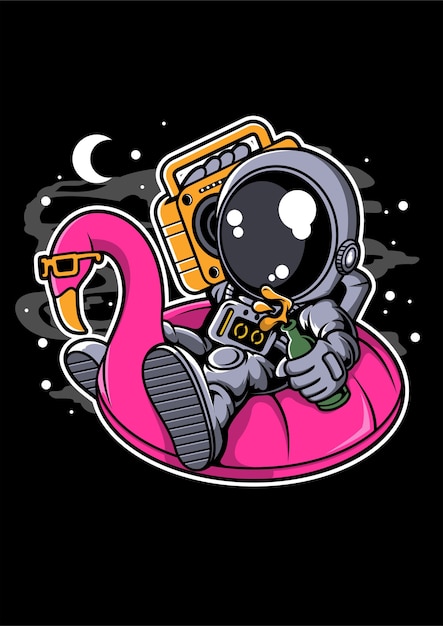 Astronauta floaties ballon cartoon character