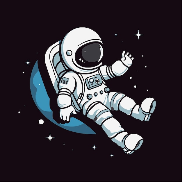 Astronaut flying in space