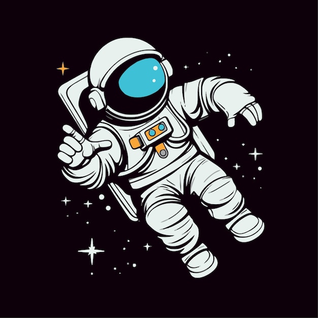 Astronaut flying in space