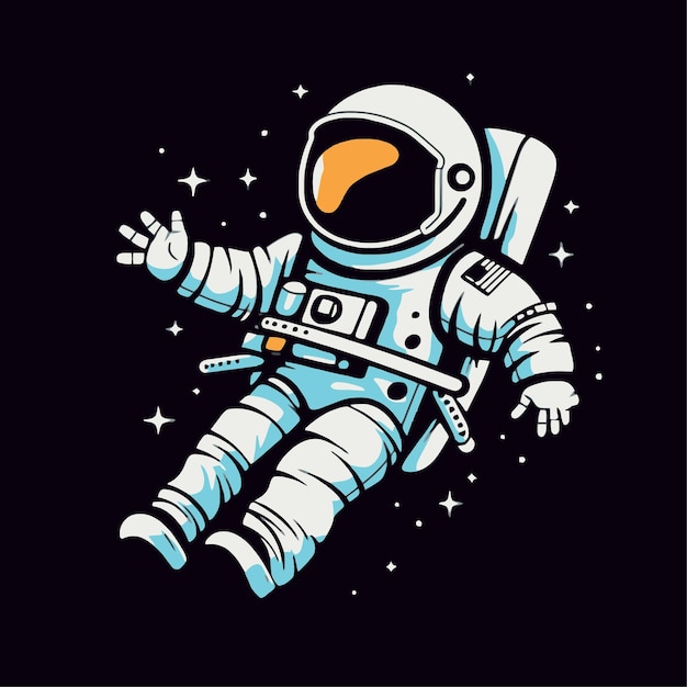 Astronaut flying in space