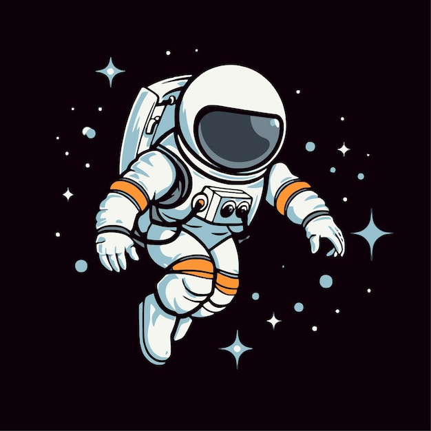 Astronaut flying in space