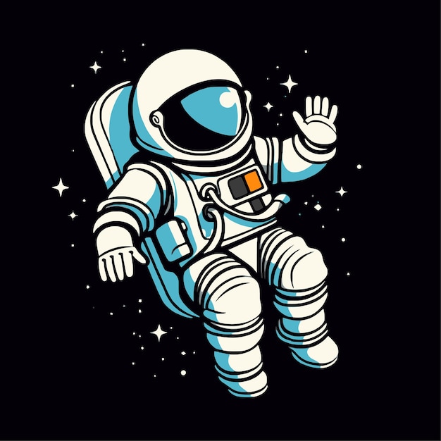 Astronaut flying in space