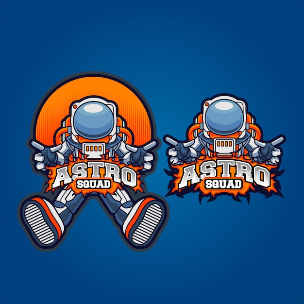 Vector astronaut game squad